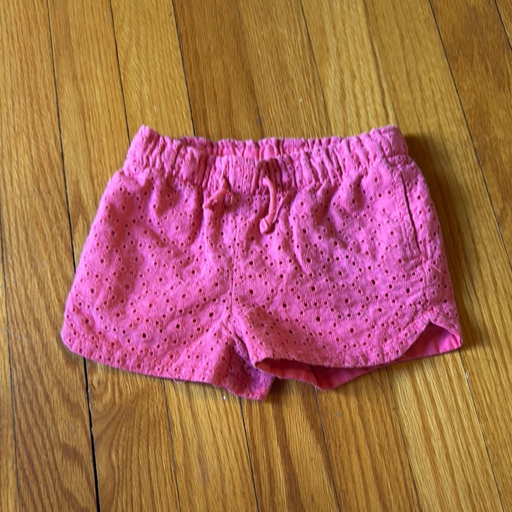 Pink Eyelet Shorts